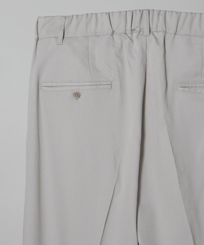 TR LOOSE DESIGN PANTS / TR 2タック ルーズデザイン スラックス ライトグレー