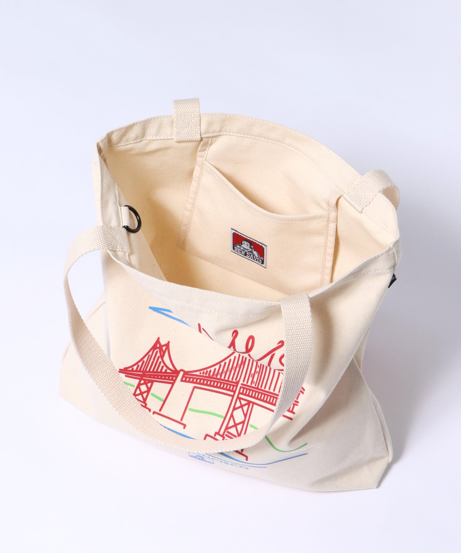 【BEN DAVIS(ベンデイビス)】BRIDGE PRINT TOTE BAG / ブリッジプリント トートバッグ 【再入荷】