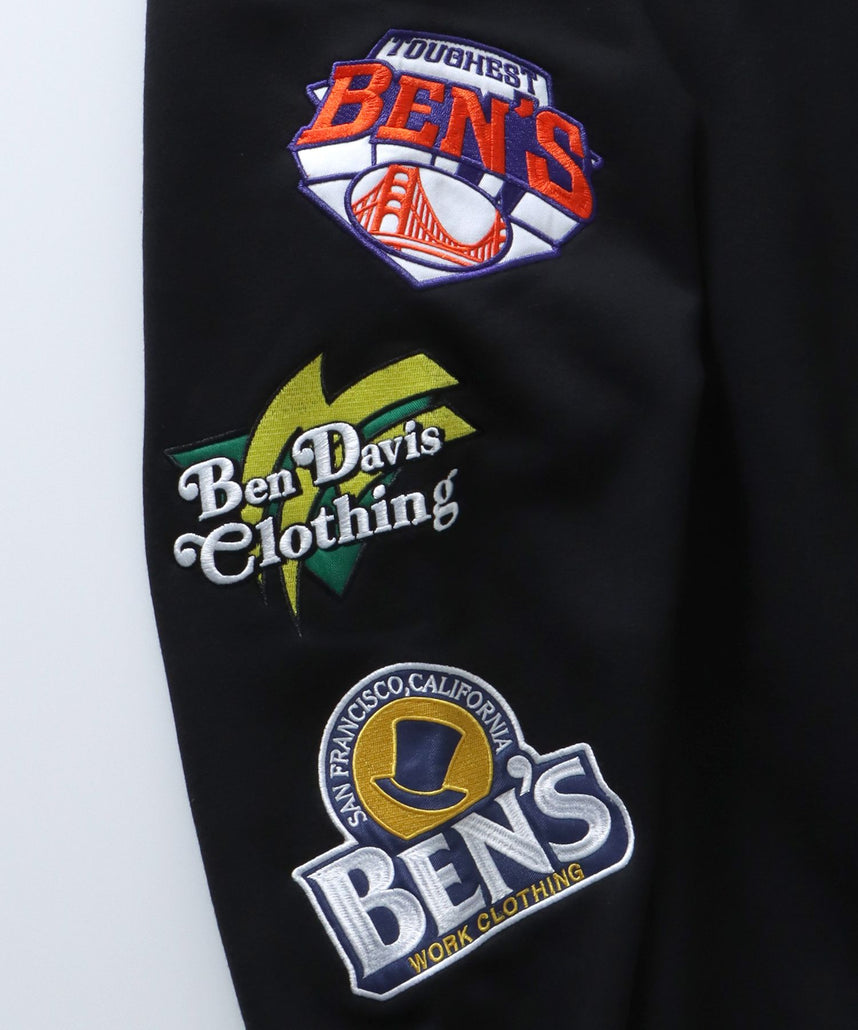 CHAMPIONSHIP PATCHED CREW NECK SWEAT / 袖ワッペン 刺繍 古着風 クルーネック スウェット ブラック