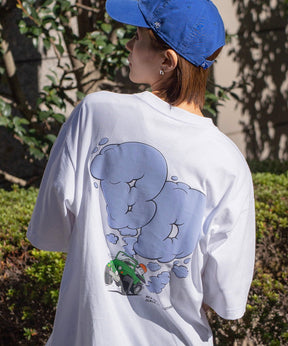 SMOKING 4WD TEE / スモーキング プリント Tシャツ ホワイト