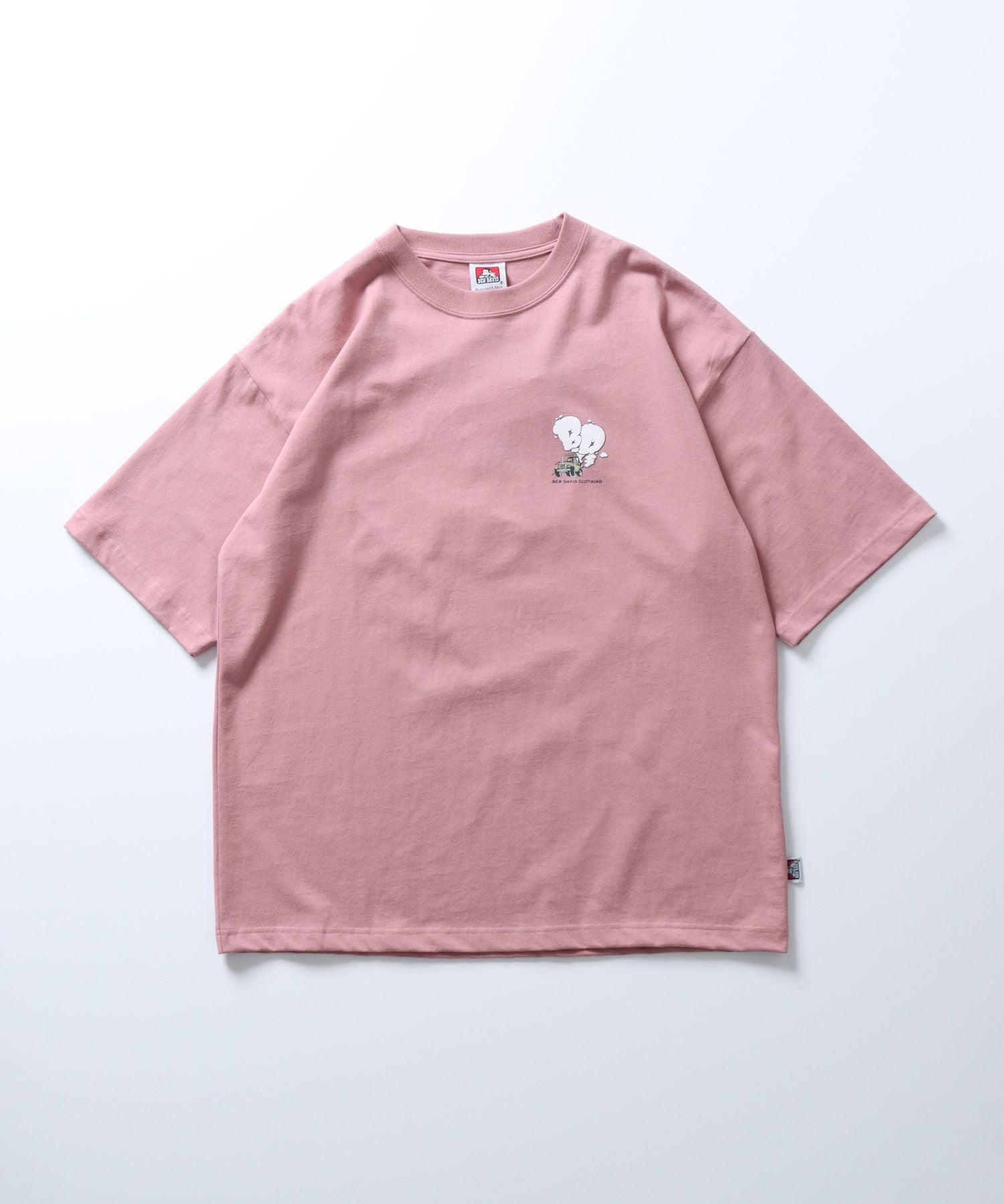 【BEN DAVIS / ベンデイビス】スモーキング ジープ プリント Tシャツ ピンク
