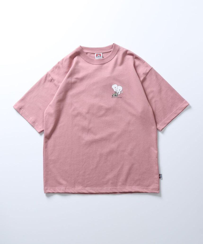 【BEN DAVIS / ベンデイビス】スモーキング ジープ プリント Tシャツ ピンク