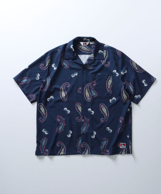 BEN DAVIS(ベン デイビス)】PAISLEY&DICE O/C SHIRTS / ペイズリー