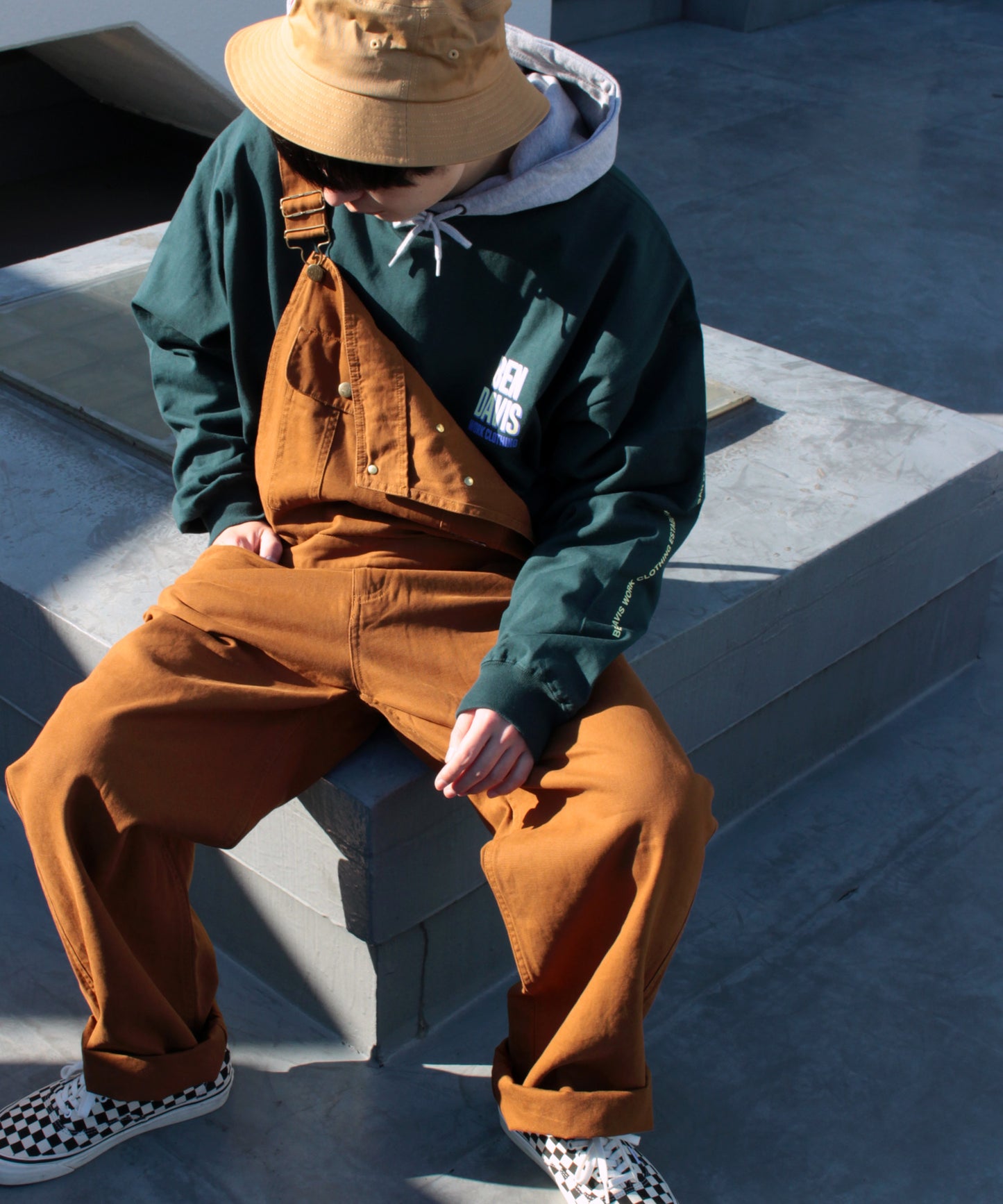 COTTON OVERALL コットンオーバーオール キャメル