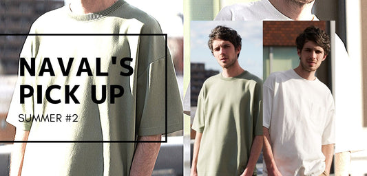 【NAVAL'S PICK UP _ SUMMER #2】シンプルな無地半袖Tシャツ。