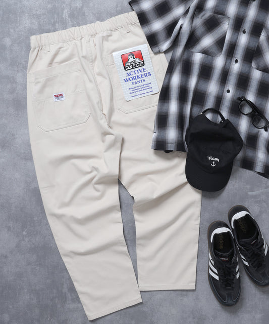 ACTIVEWORKPANTS Z5 / ベンズ アクティブワークパンツ テーパード シェフパンツ アイボリー