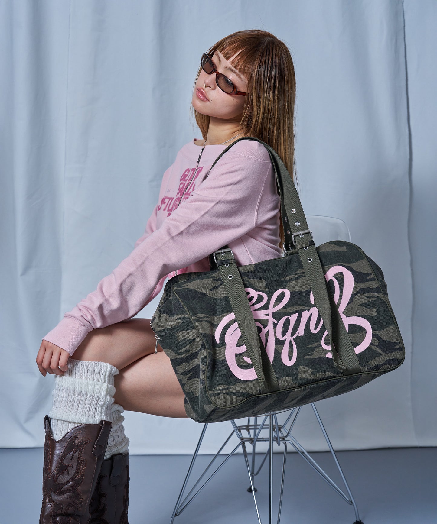 sqnz vintage boston bag / スクール ボストン バック アジャスター 迷彩柄 柄80