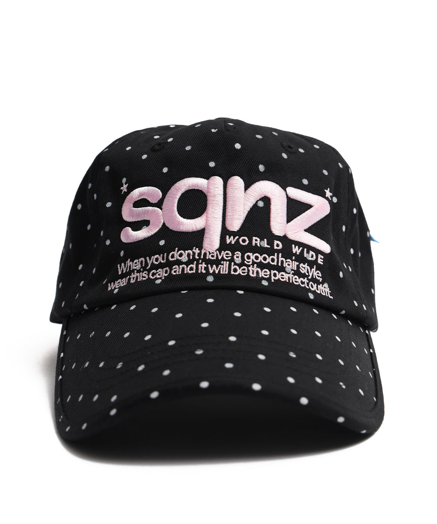 ≪予約商品≫※WEB限定 / ロゴ刺繍キャップ / sqnz logo cap ブラック