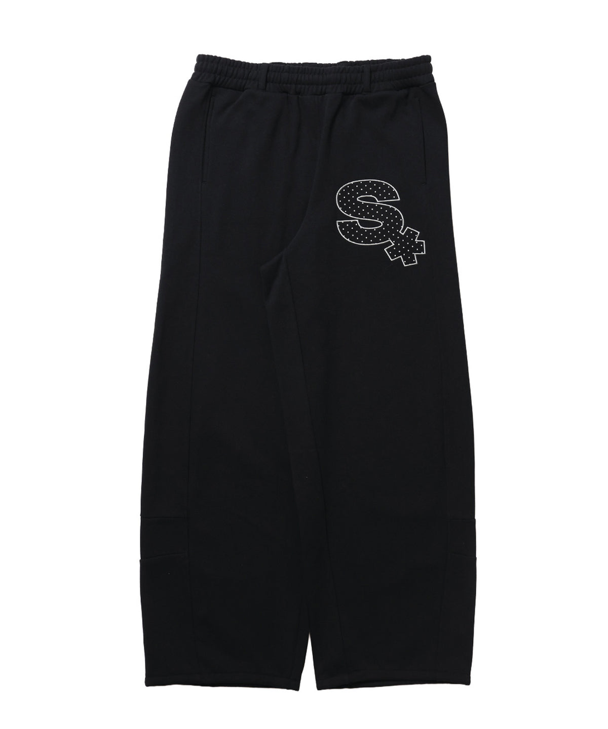 ※WEB限定 / ギンガムドットロゴスウェットパンツ / sqnzU spiral applique sweat pants