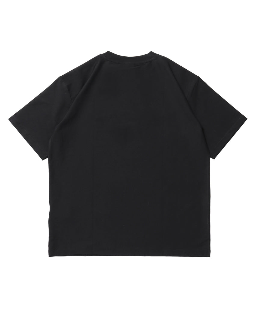 COOLER GORILLA EMB TEE / 接触冷感 オーバーサイズ 半袖 Tシャツ クルーネック 刺繍 ワンポイント プリント ユニセックス ブラック