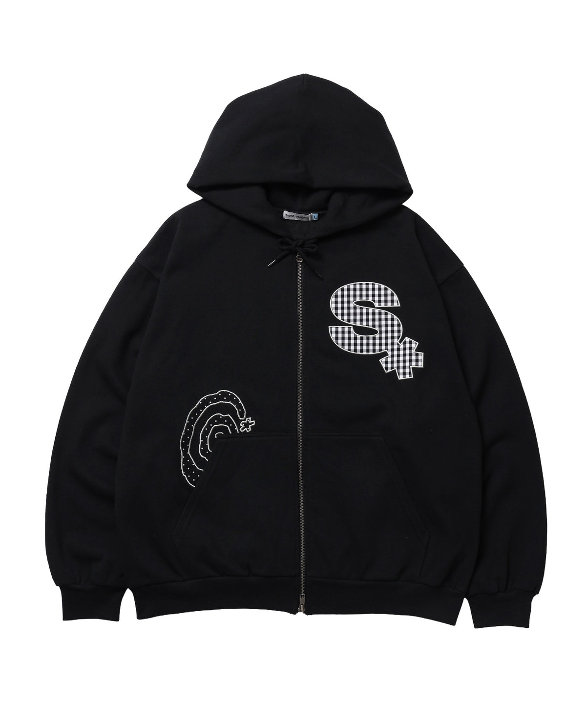 ※WEB限定 / ギンガムドットロゴジップパーカー / sqnzU spiral applique zip p/k