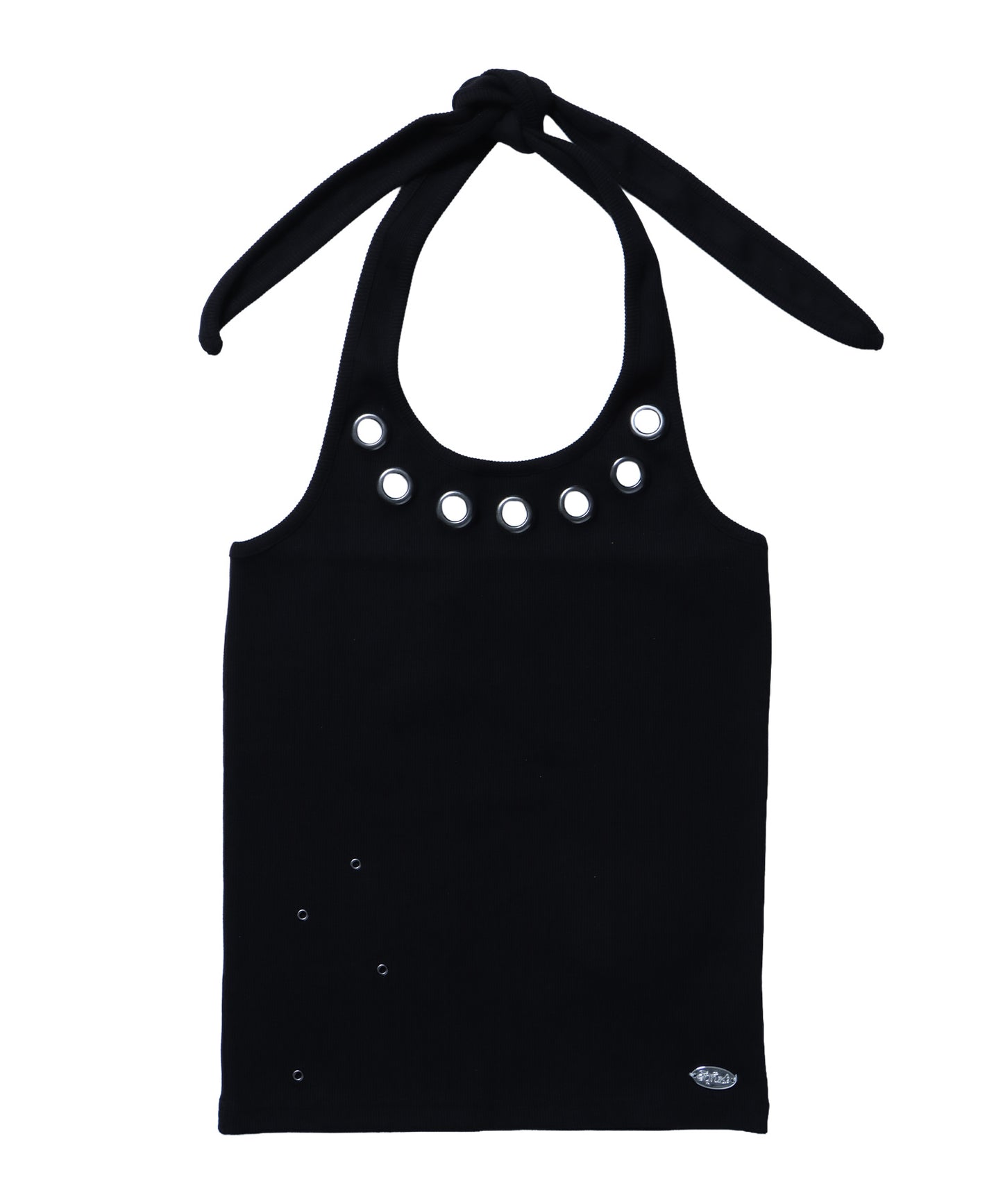 ※WEB限定 / レディースアイレットタンクトップ / sqnz halter neck eyelet tank top ブラック