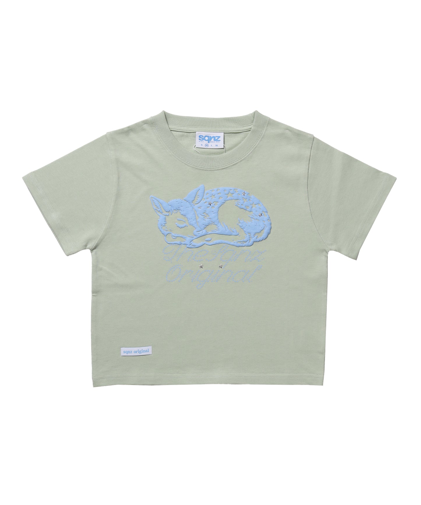 ※WEB限定 / スタッズ / アニマル発砲プリントTシャツ / sqnz star bambi pt tee ミント