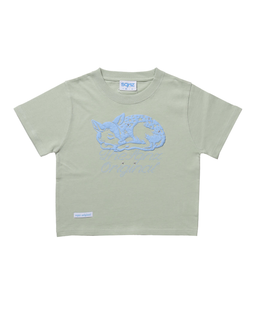 ※WEB限定 / スタッズ / アニマル発砲プリントTシャツ / sqnz star bambi pt tee ミント