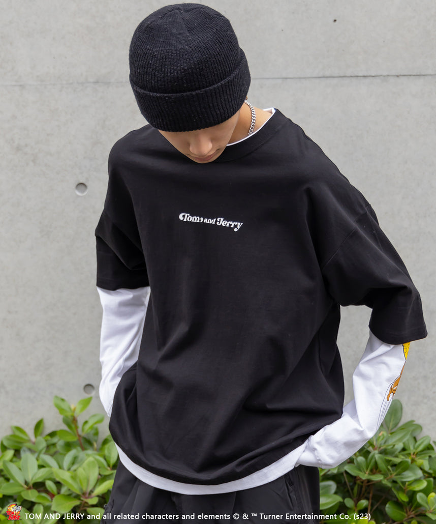 SEQUENZシークエンズ】TOM and JERRY STAFF FAKE LAYERD L/S TEE