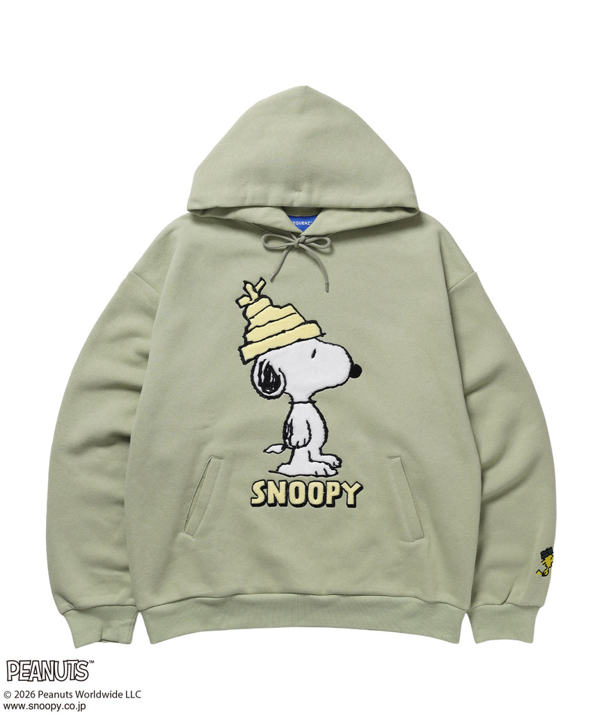 TP FUR SNOOPY APPLIQUE P/K/ スヌーピー ファーワッペン 刺繍 パーカー ミント