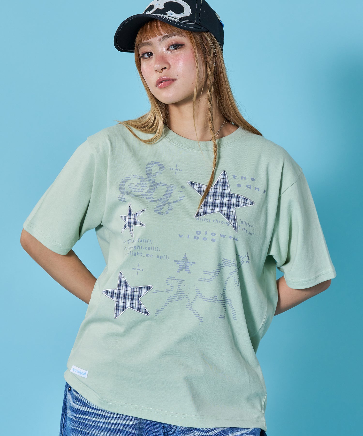 sqnz（エスキュンズ）】※WEB限定 sqnz motif applique tee / 半袖