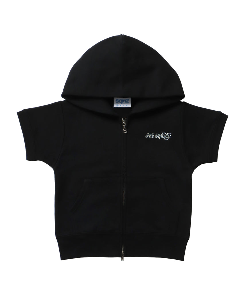 ※WEB限定 /  半袖ジップパーカー / sqnz pearl short sleeve zip p/k ブラック