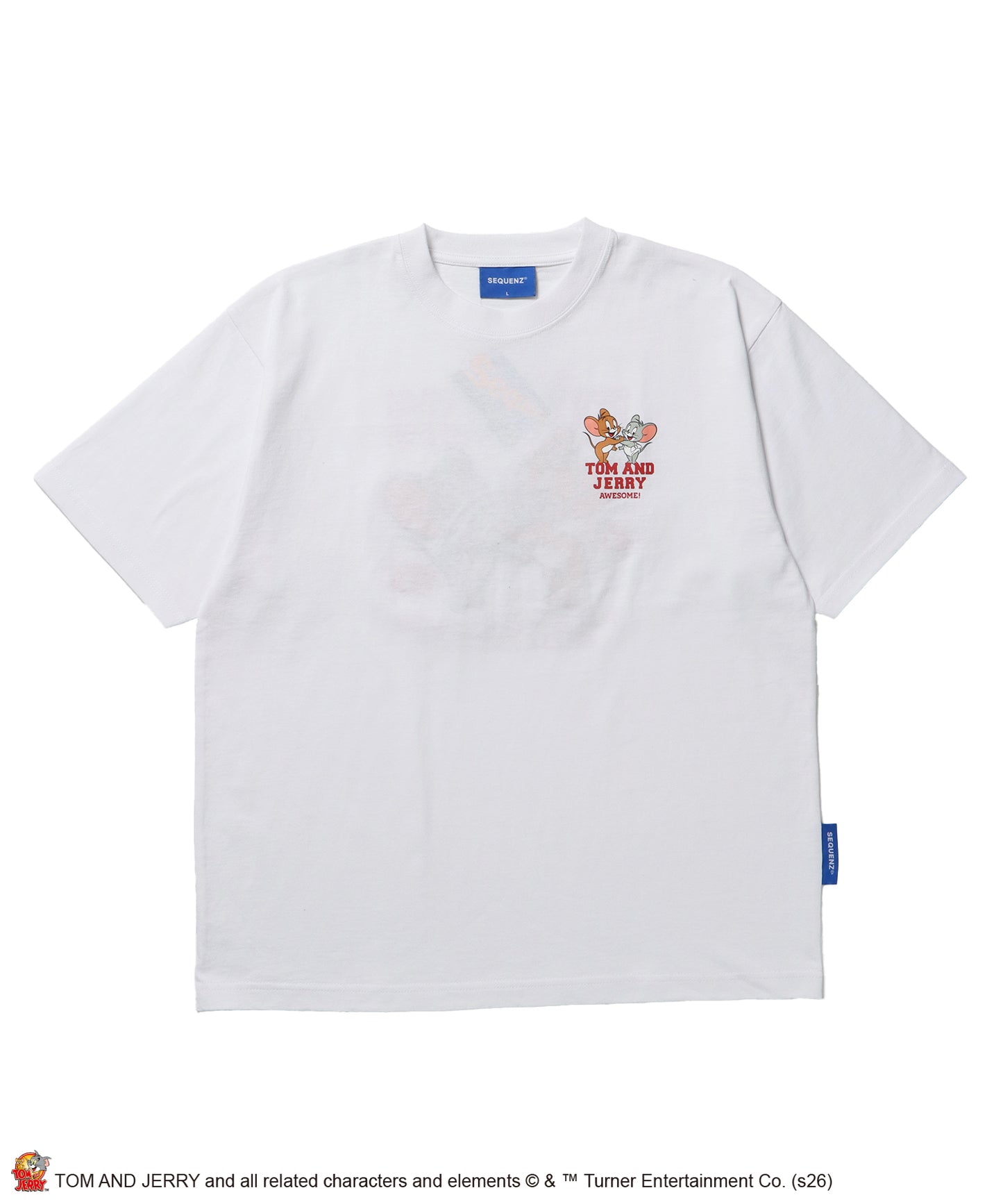 TJ IT LOOKS GOOD TEE / トムとジェリー 半袖 クルーネック プリント 刺繍 ワンポイント ユニセックス オーバーサイズ レイヤード ホワイト