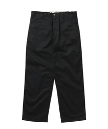 BA01 LITE WORK PANTS / パンツ ボトムス カーブ ワイド ワンポイント ツイル ブラック