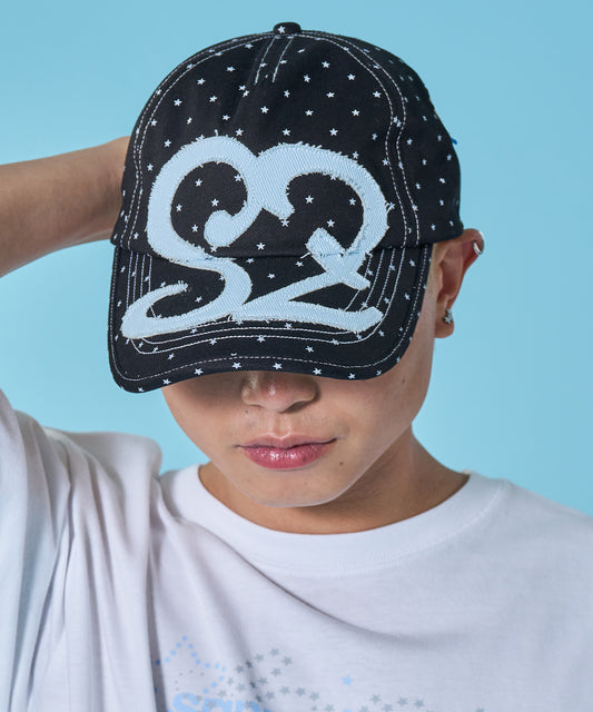 ※WEB限定 / ワッペン / またぎデザインキャップ /sqnz logo applique stitch cap 柄81
