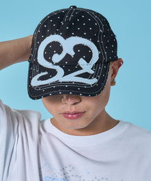 ※WEB限定 / ワッペン / またぎデザインキャップ /sqnz logo applique stitch cap 柄81