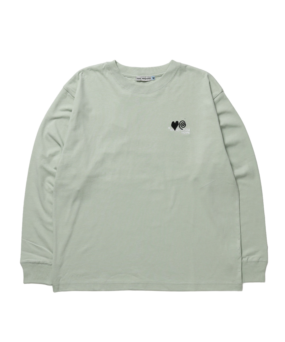 ※WEB限定 / サークルハート刺繍ロンT/sqnzU basic logo l/s tee グリーン