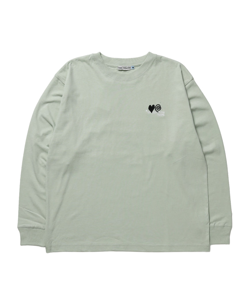 ※WEB限定 / サークルハート刺繍ロンT/sqnzU basic logo l/s tee グリーン