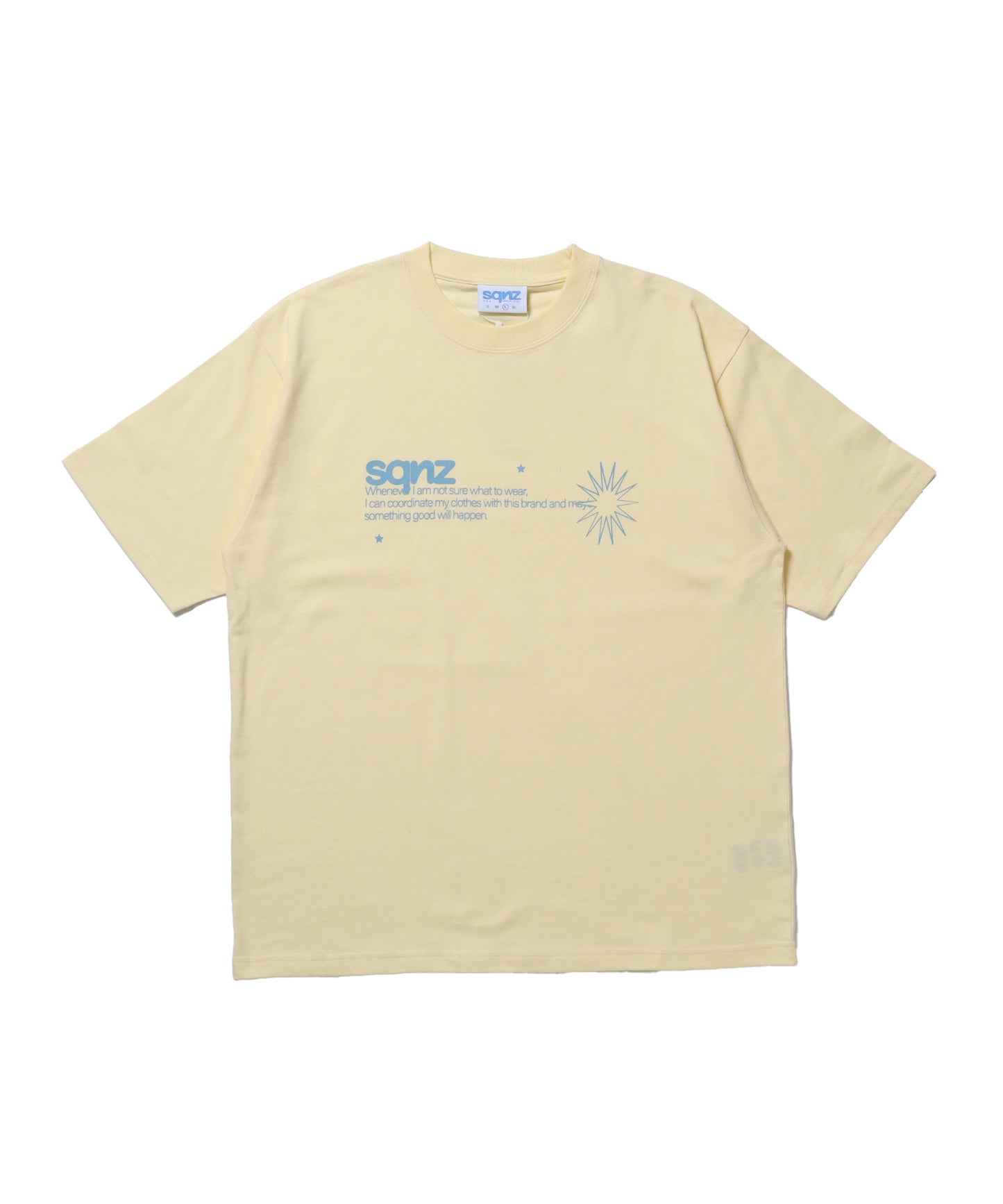※WEB限定 / ユニセックス / シンプルロゴTシャツ / sqnz logo s/s tee レモンイエロー