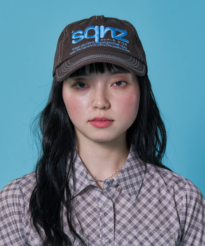 イサオさま専用　グッドイナフ　ネイビー刺繍ロゴ ベースボールキャップ SEQUENZ（シークエンズ）】sqnz logo cap / ロゴ ベースボール