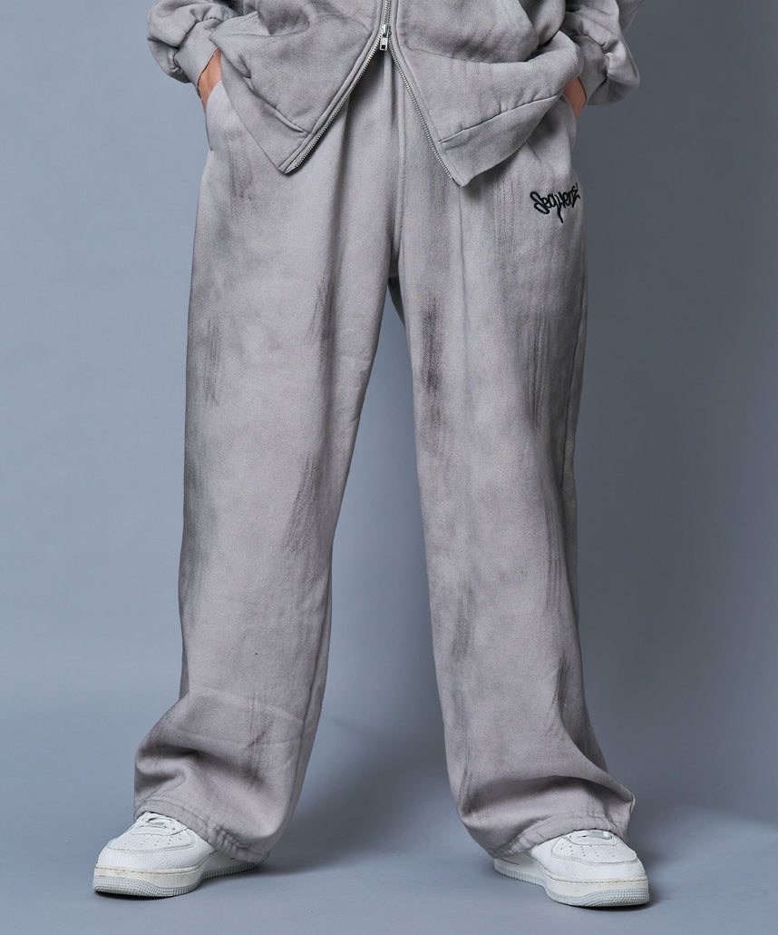 フェード加工スウェットパンツ / LOGO APPLIQUE SWEAT PANTS ライト