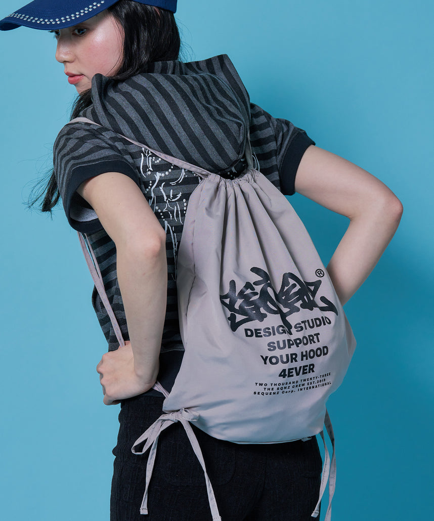 リバーシブルストリートナップサック / 2 FACE STRING KNAPSACK サンド