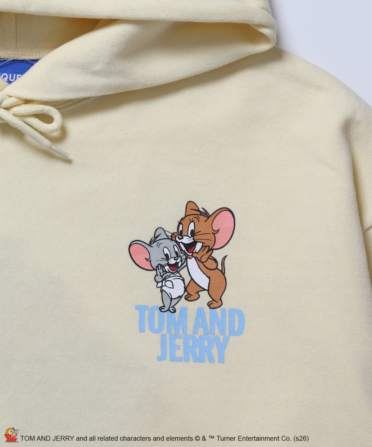 TJ JERRY TUFFY EMB. P/K / トムとジェリー プルパーカー 刺繍 プリント レモンイエロー