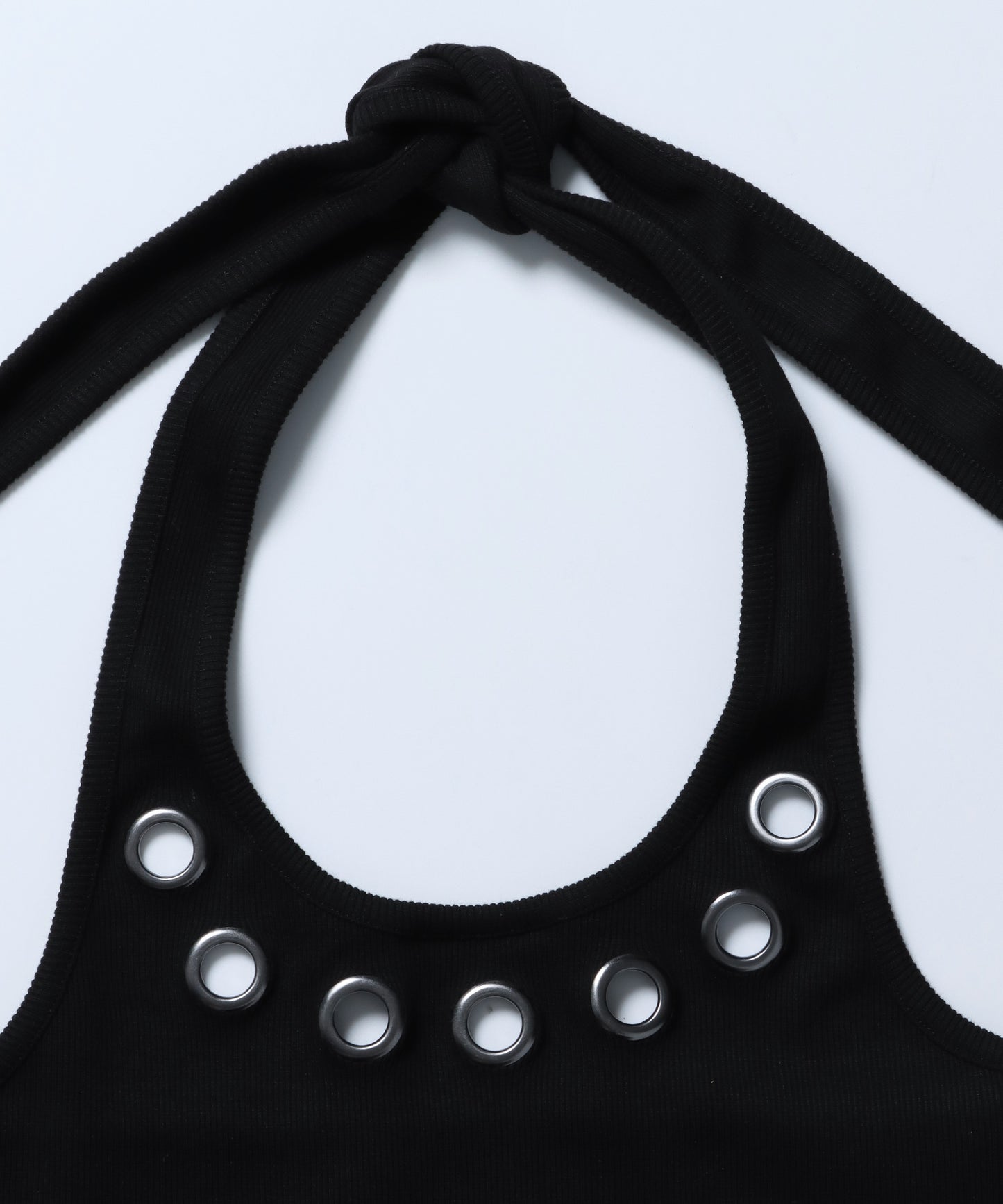 ※WEB限定 / レディースアイレットタンクトップ / sqnz halter neck eyelet tank top ブラック