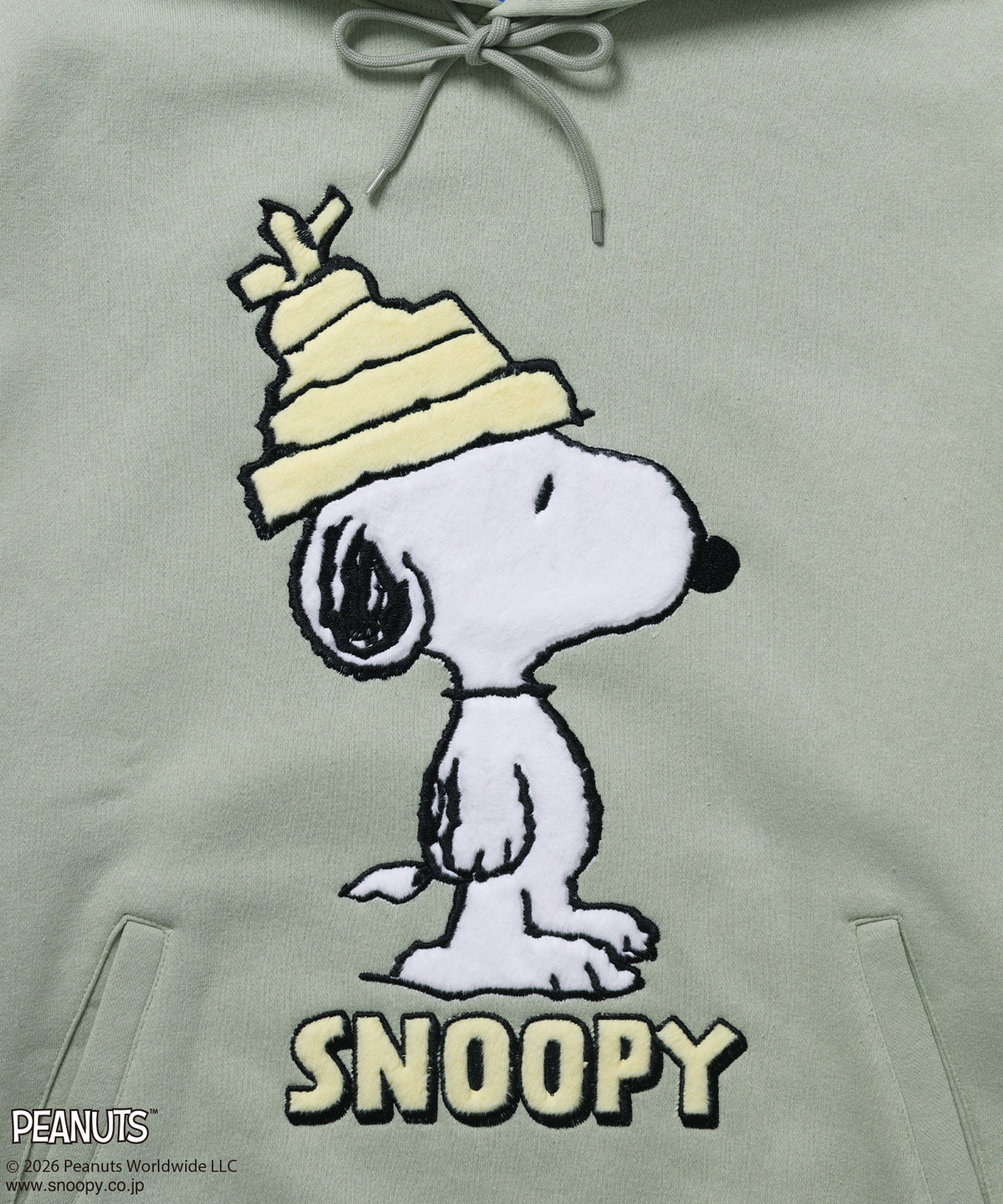 TP FUR SNOOPY APPLIQUE P/K/ スヌーピー ファーワッペン 刺繍 パーカー ミント