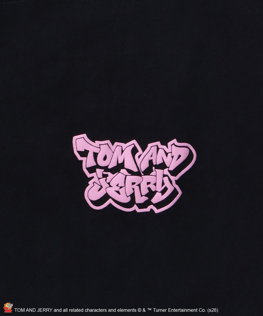 TJ SKATE BOARD TEE / トムとジェリー Tシャツ 半袖 クルーネック プリント オーバーサイズ ブラック