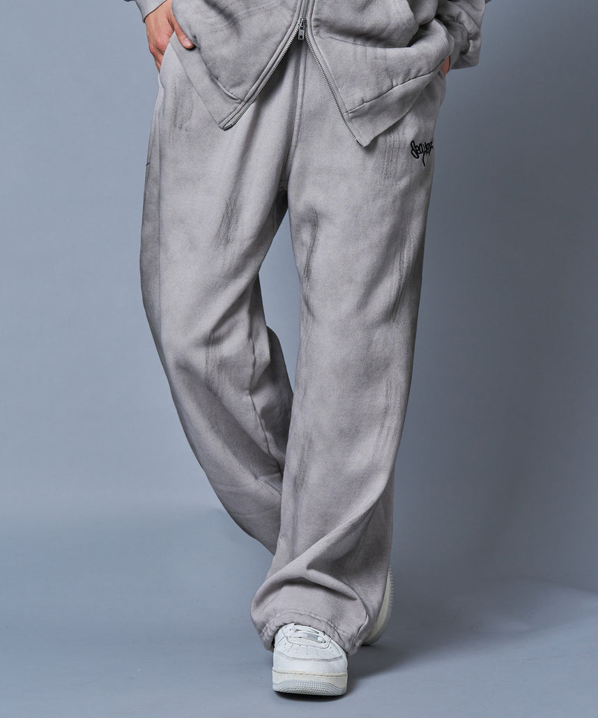 フェード加工スウェットパンツ / LOGO APPLIQUE SWEAT PANTS ライト