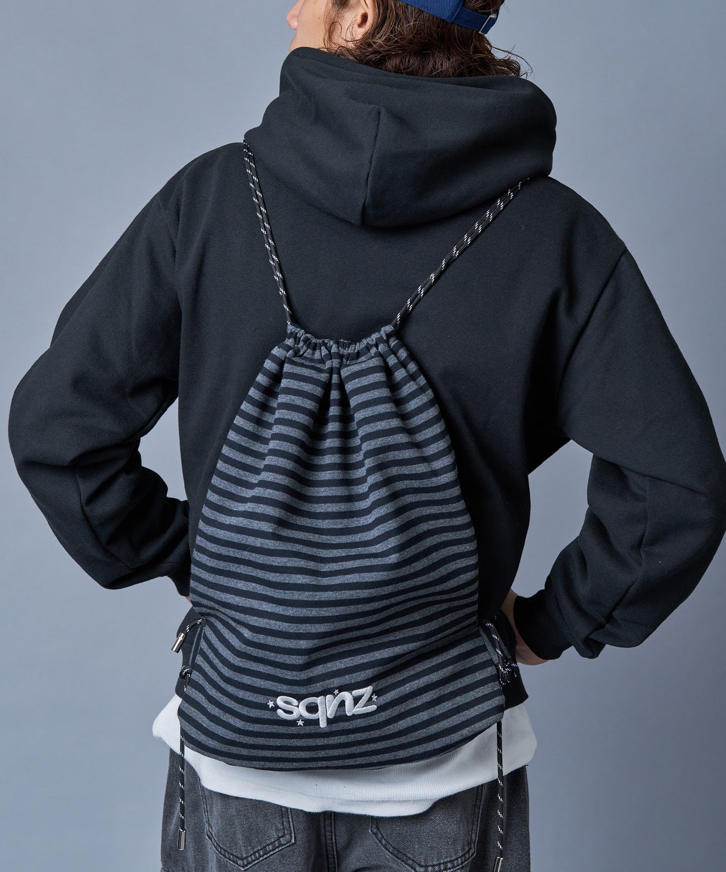 ≪予約商品≫sqnz dairy 2way knapsack / ナップサック トートバック 2WAY  チェック ボーダー 柄83