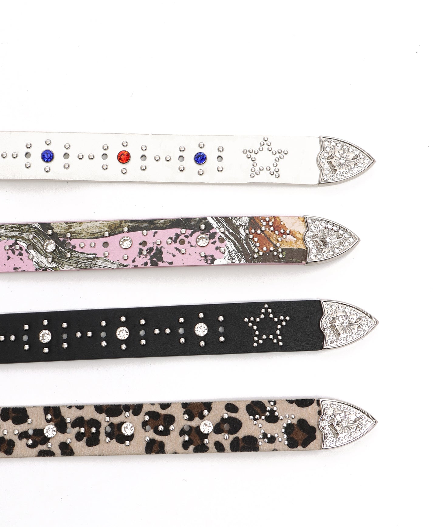 SEQUENZ RHINE STONE BELT LADIES / ベルト スタッズ ストーン リアルツリー レオパード レディース 雑貨 ブラック