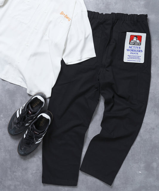 ACTIVEWORKPANTS Z5 / ベンズ アクティブワークパンツ テーパード シェフパンツ ブラック