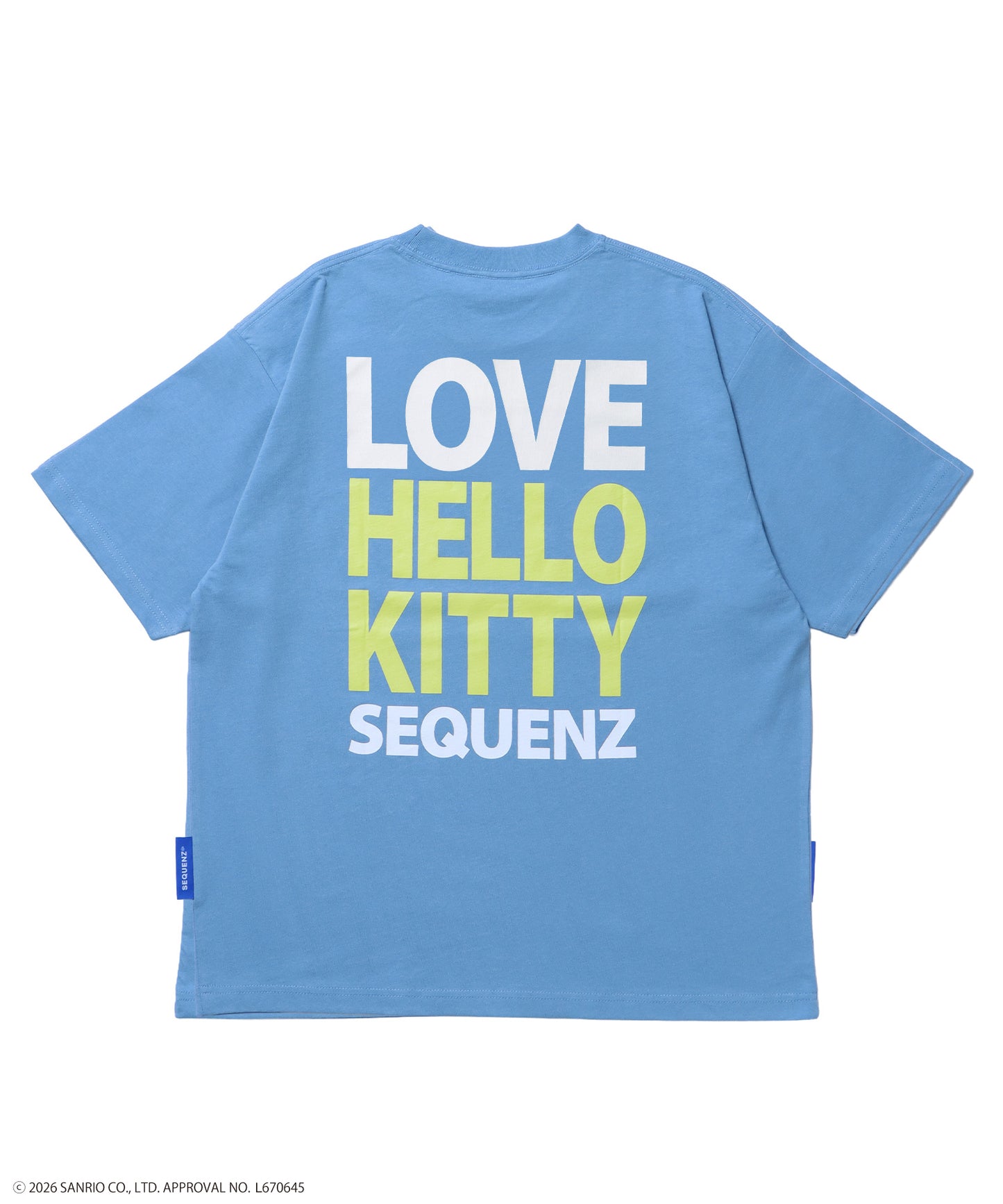 HK LOVE SEQUENZ TEE / ハローキティ キティちゃん 半袖 クルーネック プリント ワンポイント ラインストーン ブルーグレー