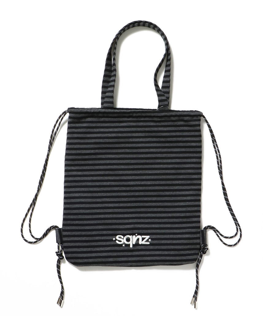 ≪予約商品≫sqnz dairy 2way knapsack / ナップサック トートバック 2WAY  チェック ボーダー 柄83