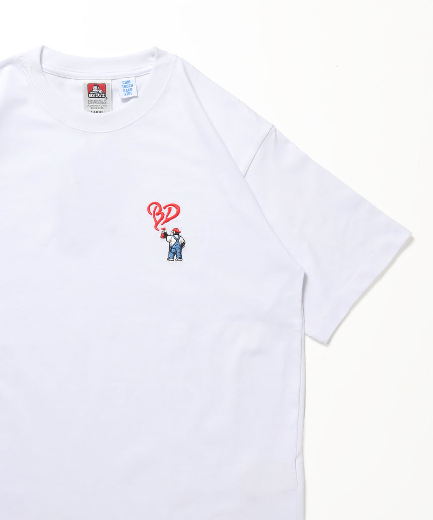 GORILLA EMB COOL TEE / Tシャツ 接触冷感 半袖 クルーネック ワンポイント 刺繍 ワンポイント ホワイト