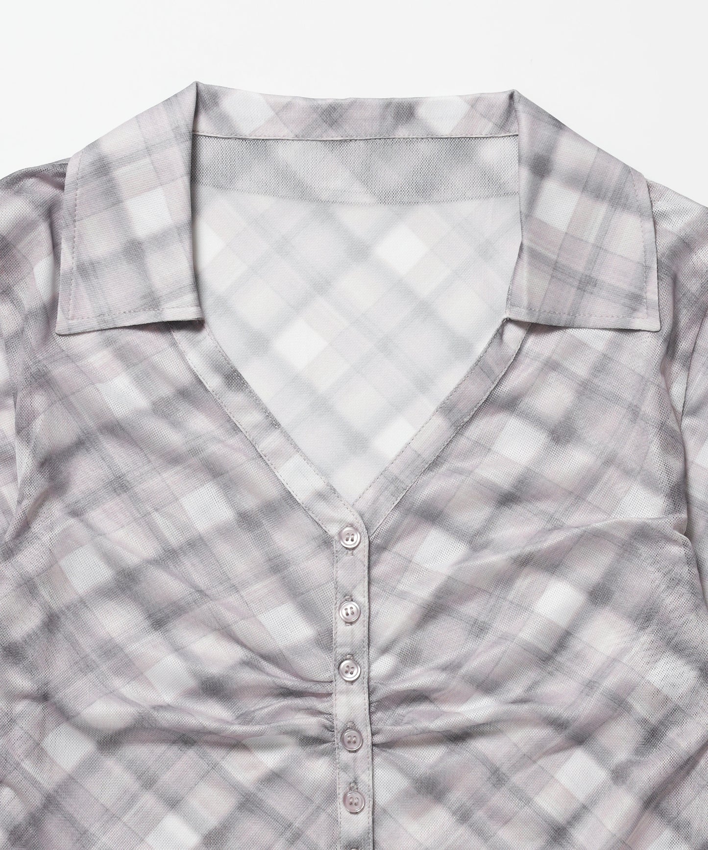 ※WEB限定 / レディースギャザー長袖シャツ / sqnz sheer gather l/s shirts ピンク
