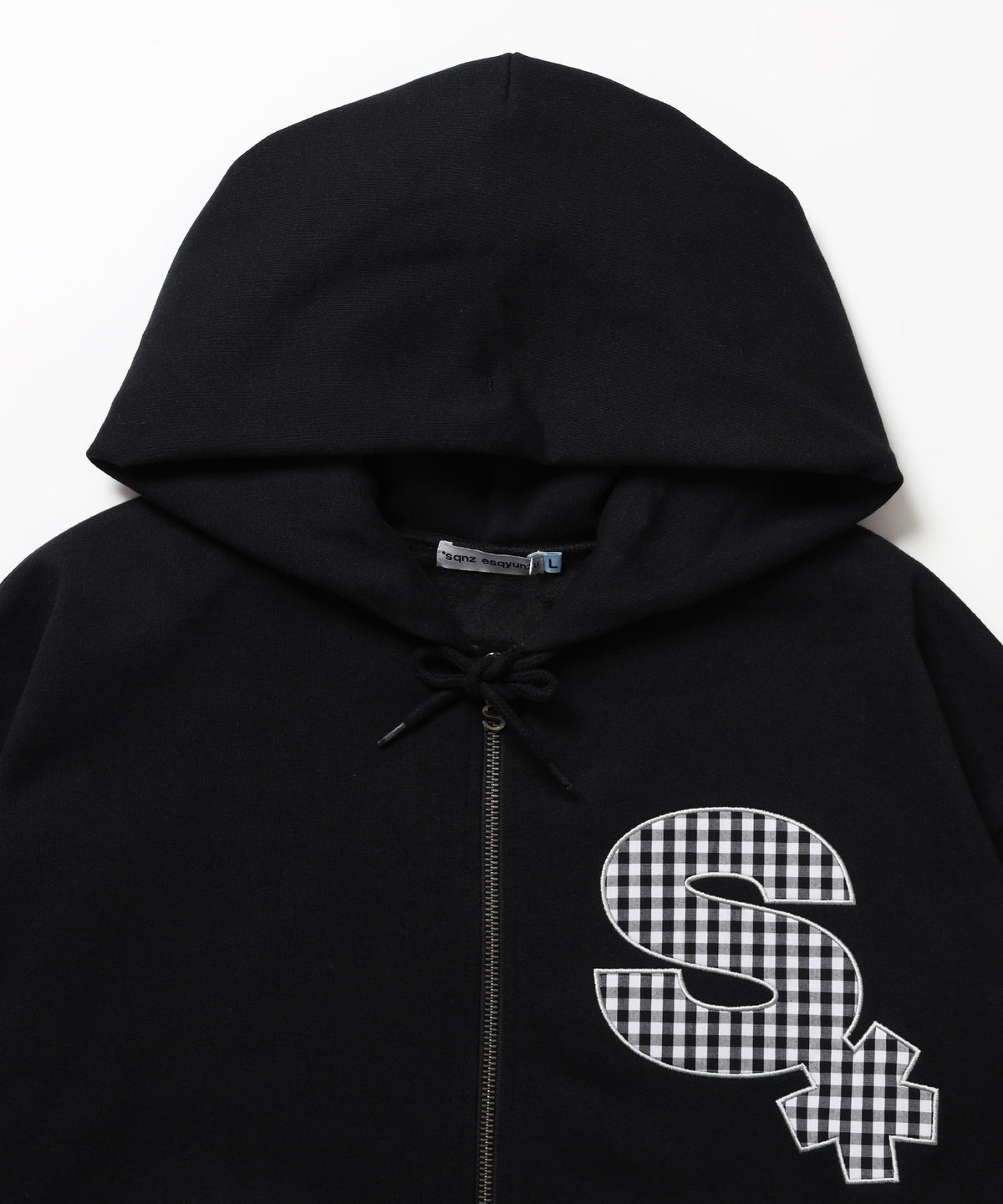 ※WEB限定 / ギンガムドットロゴジップパーカー / sqnzU spiral applique zip p/k