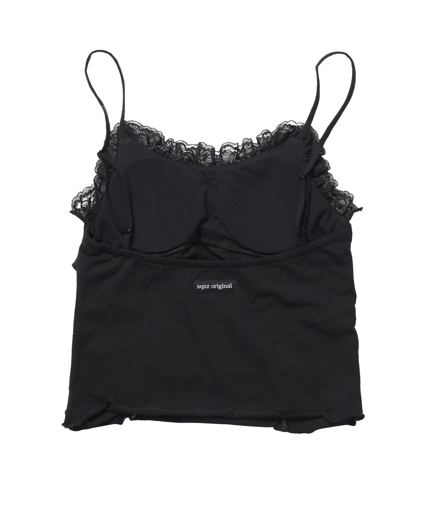 ※WEB限定 / レディースギャザーレースキャミ / sqnz gather lace camisole ブラック