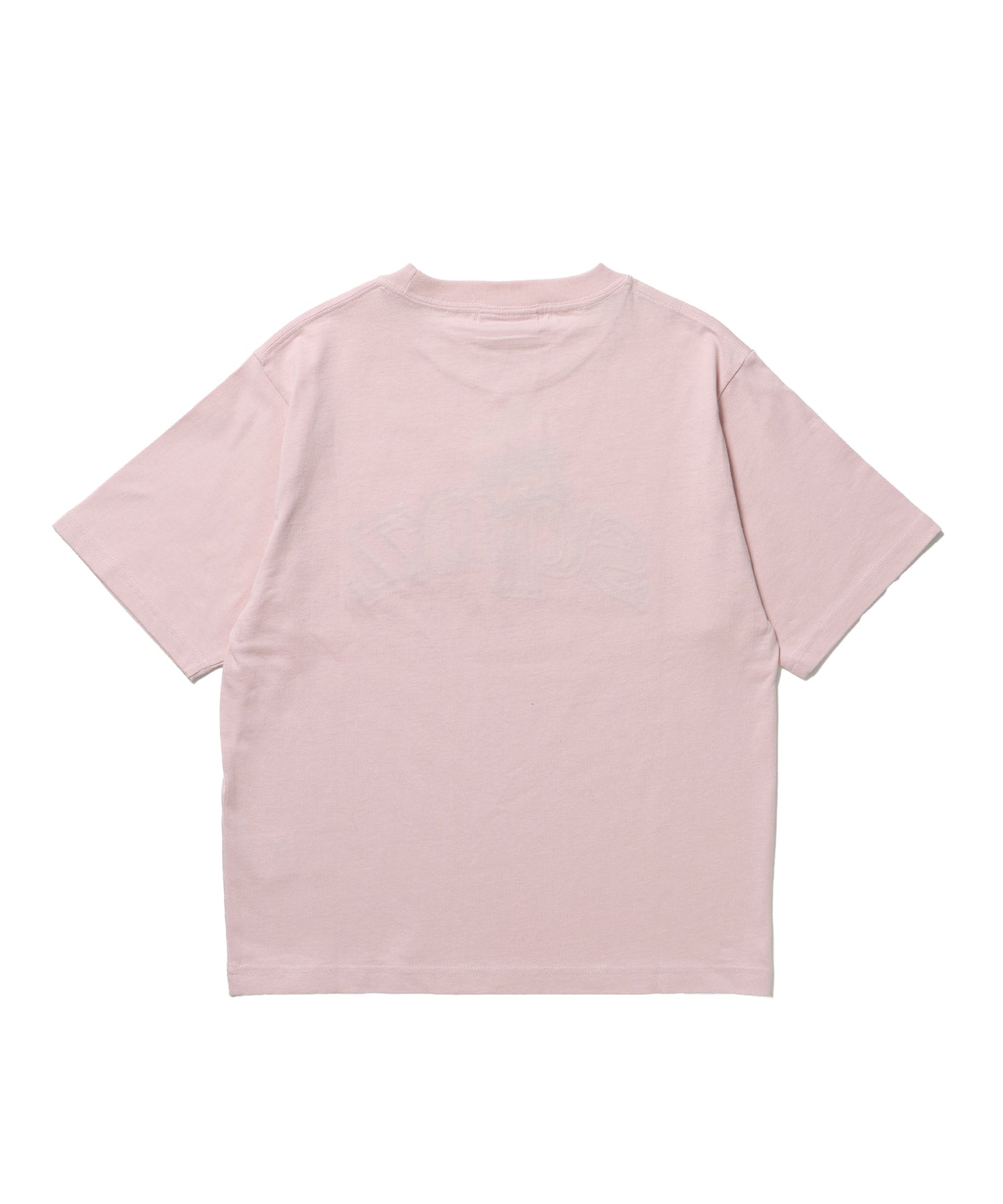 sqnz gingham applique tee / Tシャツ 半袖 クルーネック ワッペン チェック ライトピンク