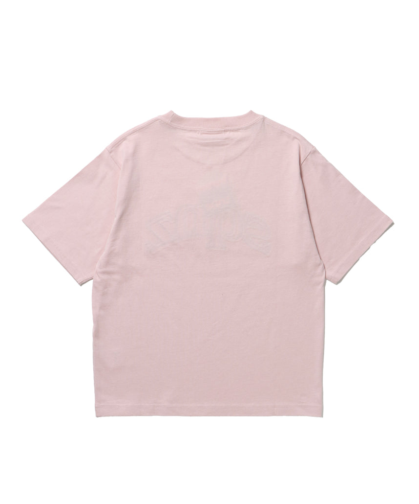 sqnz gingham applique tee / Tシャツ 半袖 クルーネック ワッペン チェック ライトピンク