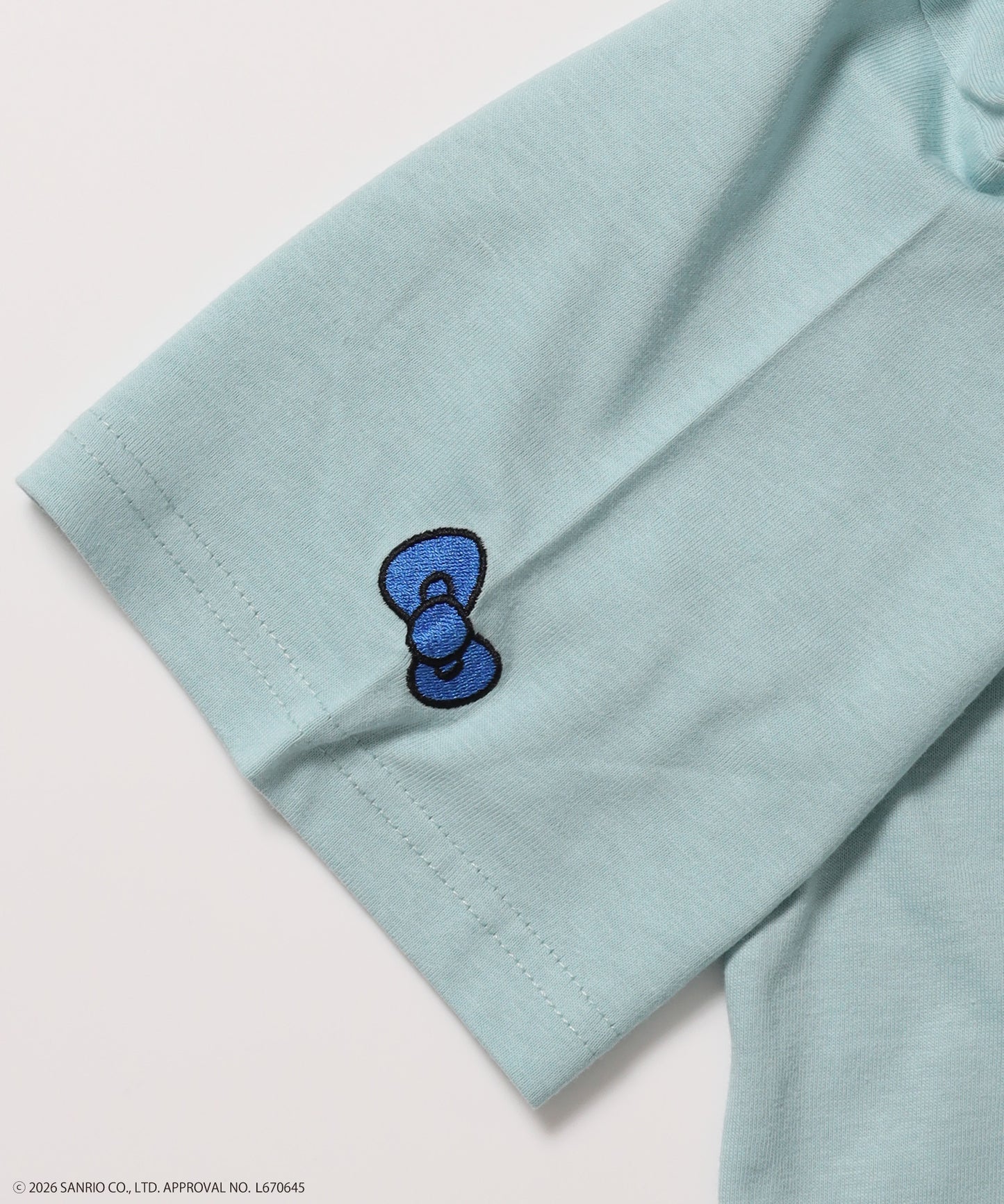 HK I LOVE “KI”TEE / ハローキティ キティちゃん 半袖 クルーネック プリント ワンポイント グリーン