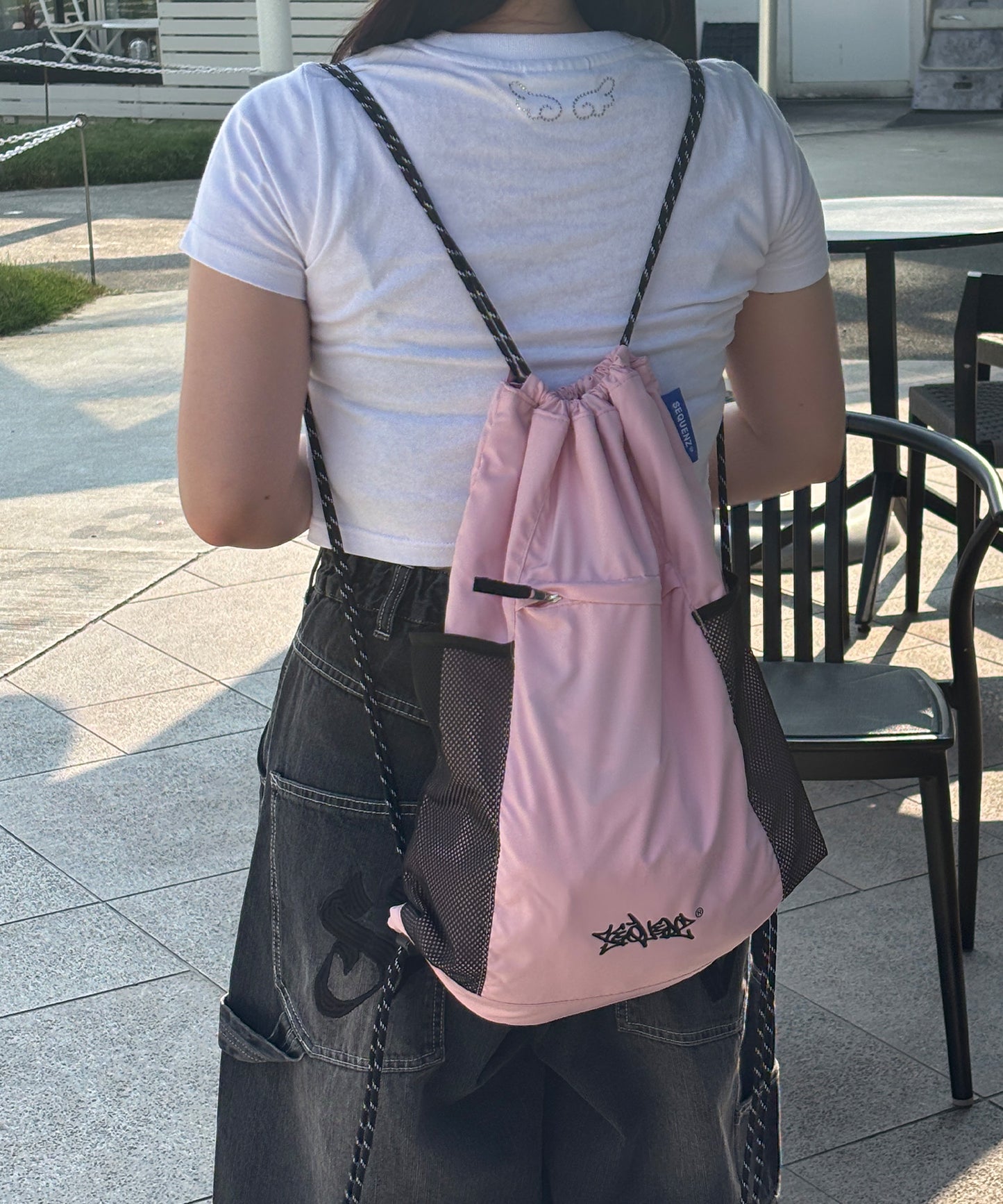 DAILY TECH KNAPSACK / ナップサック テック バック ドローコード ライトピンク